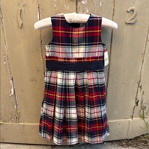 NWT. Plaid, Red, Blue, White Sleeveless